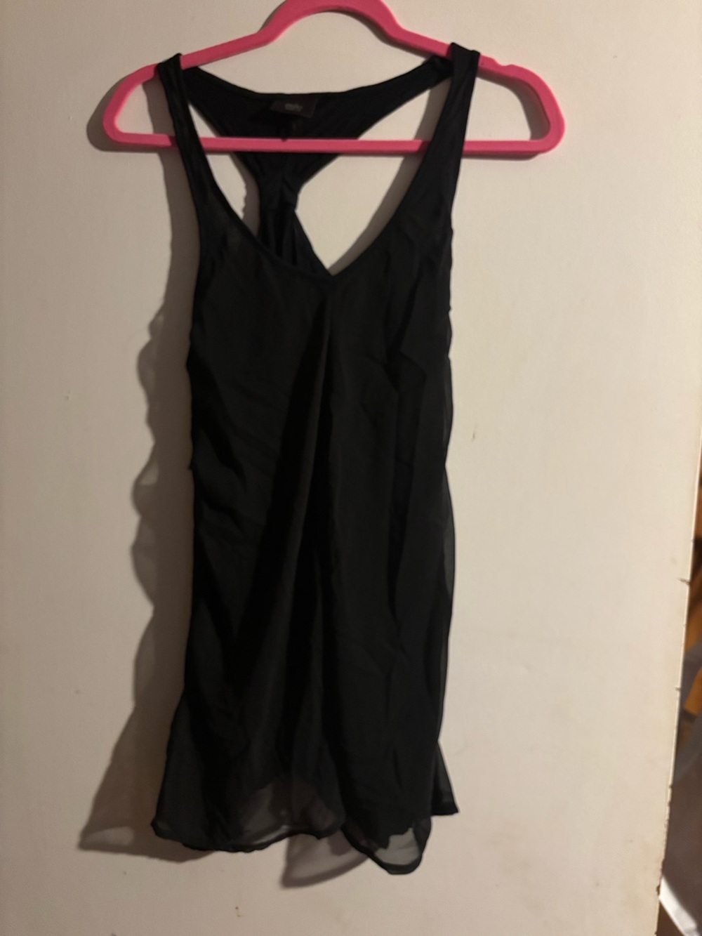 Black V-Neck Racerback Camisole Dress